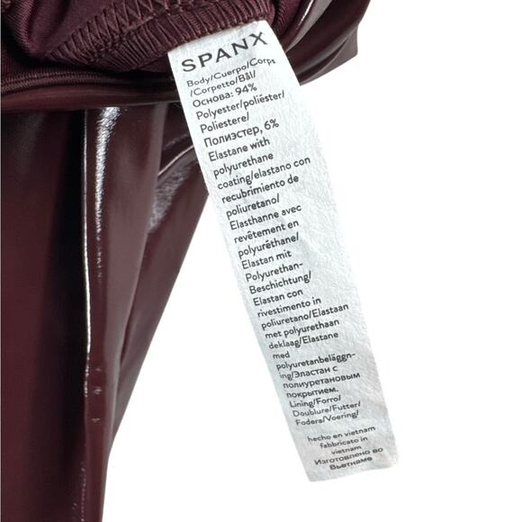 NWT Spanx Faux Patent Leather Leggings Women’s Size Small Petite - Picture 10 of 10